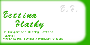 bettina hlatky business card